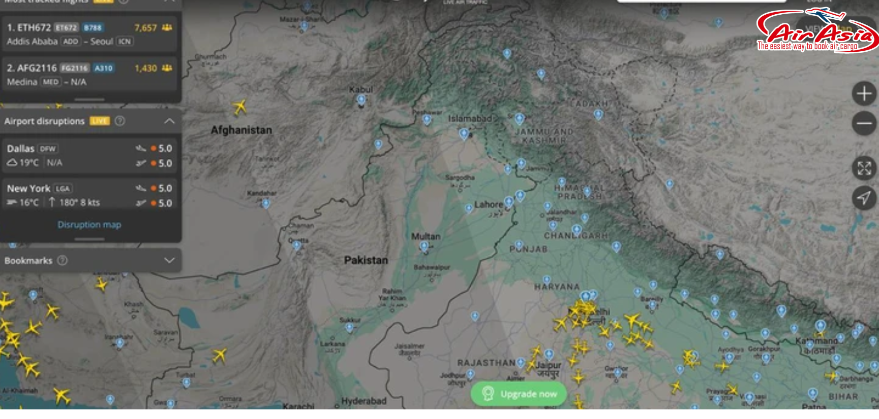 Căng thẳng Ấn - Pakistan làm gián đoạn hàng không châu Á